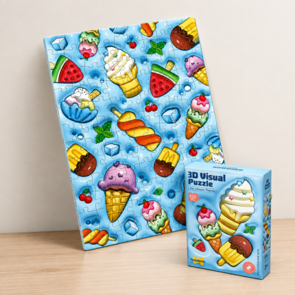 120 Pcs 3D Visual Puzzle-Ice Cream Theme
