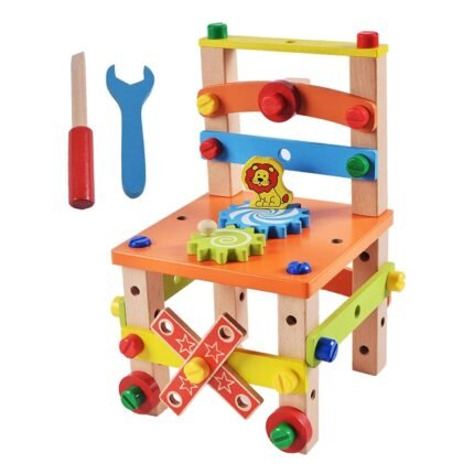 DIY Build Your Wooden Chair Montessori Toys Chair Disassembly Chair Puzzle – Build & Take Apart